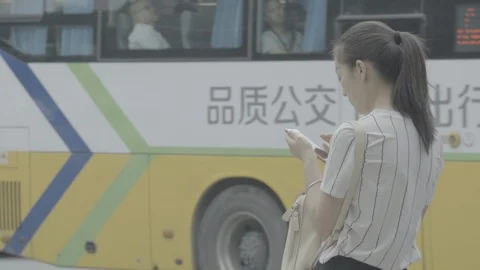 Commuters in Shenzhen, China Stock Footage 98620778