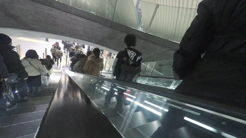 Commuters at the Subway Station Stock Footage 114331698