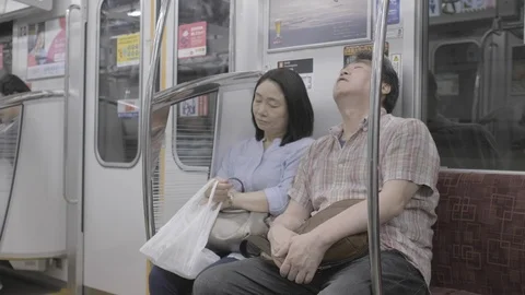 Commuters In Subway Train, Tokyo, Stock Footage 111710157