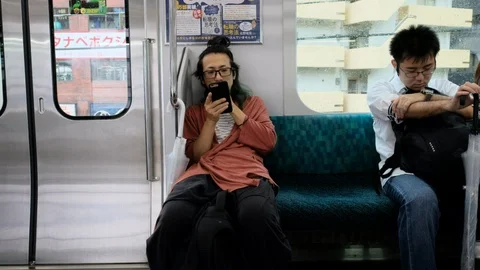 Commuters In Train Stock-Footage 95298097