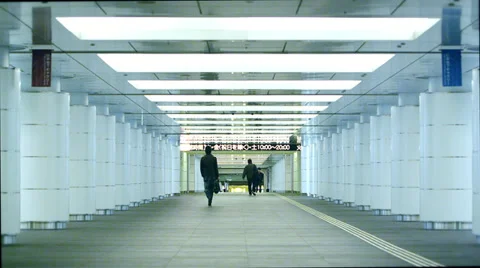 Commuters in underground station Video stock 35967702