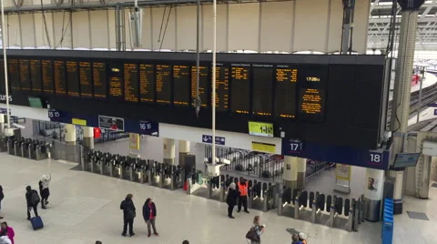 Commuters wait for their trains Stock Footage 61755233