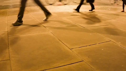 Commuters walking at night Video stock 104262349