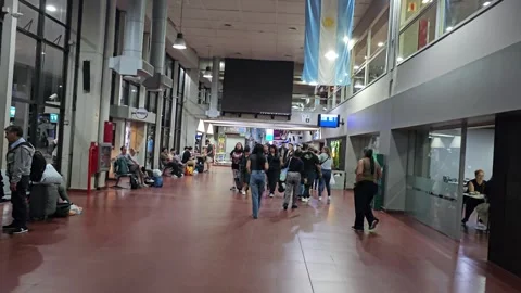 Commuters Walking Through Station Concourse, Obelisco, Buenos Aires, Argentina Stock Footage 306461676