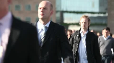 Commuters walking to work Stock Footage 21017167