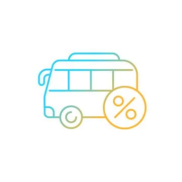 Commuting assistance gradient linear vector icon Stock Illustration