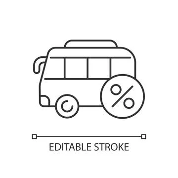 Commuting assistance linear icon Stock Illustration