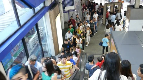 Commuting Bangkok Subway Stock Footage 104231599