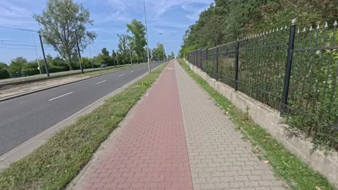 Commuting on a bike in Warsaw. Stock Footage 300503158
