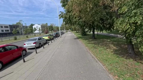 Commuting on a bike in Warsaw. Stock Footage 300503446