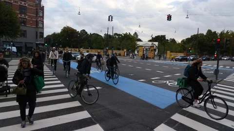 Commuting in Copenhagen Stock Footage 218256833