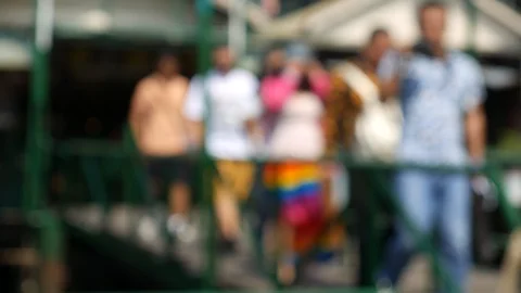 Commuting by ferry in Bangkok Stock Footage 103356138