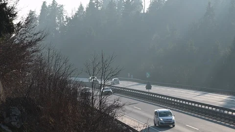 Commuting on a highway Stock Footage 123607682