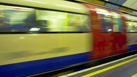 Commuting on London Transport Stock Footage 34372580