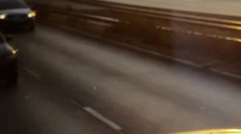 Commuting at sunset in Budapest Stock Footage 10817260