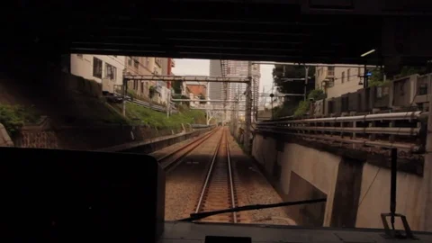 Commuting in Tokyo by train Stock Footage 104074162