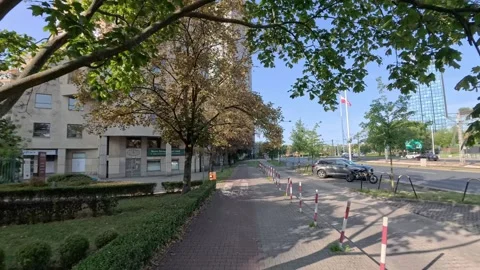 Commuting to work in Warsaw Stock Footage 296754767