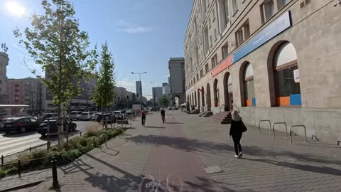 Commuting to work in Warsaw Stock Footage 296755778