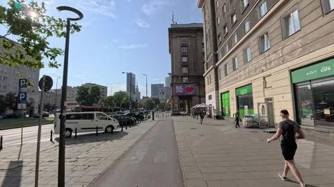 Commuting to work in Warsaw Stock Footage 296755852