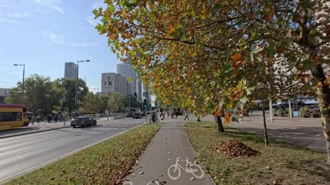 Commuting to work in Warsaw Stock Footage 296755941