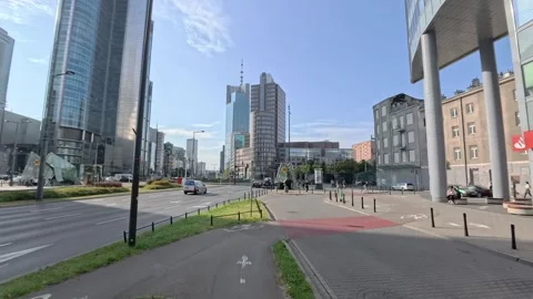 Commuting to work in Warsaw Stock Footage 296804506