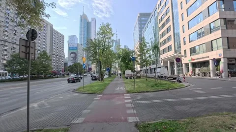 Commuting to work in Warsaw Stock Footage 296804587