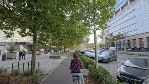Commuting to work in Warsaw Stock Footage 296805076