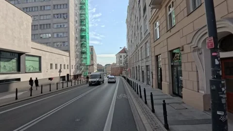 Commuting to work in Warsaw Stock Footage 296805441
