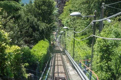 Como Brunate funicular in Brunate Foto stock