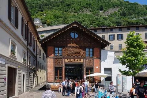 Como Brunate funicular in Brunate Stock Photos