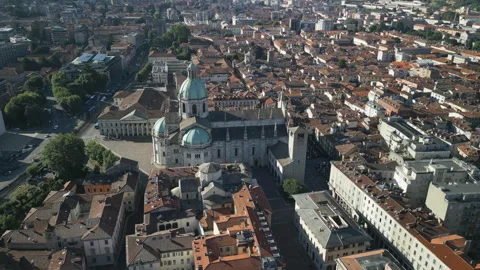 Como Cathedral Aerial View Stock Footage 316477704