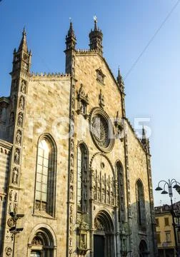 Como Cathedral facade Stock Photos