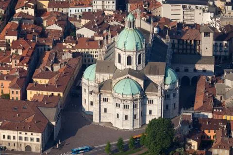 Como Cathedral on Lake Como Stock Photos