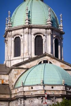 Como Cathedral on Lake Como Stock Photos
