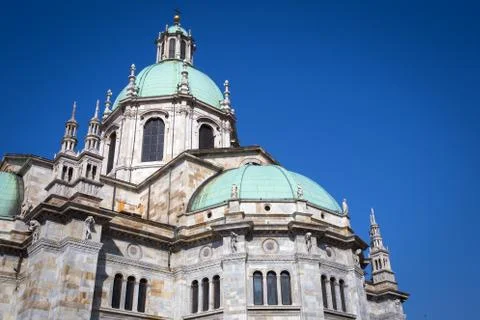 Como Cathedral on Lake Como Stock Photos