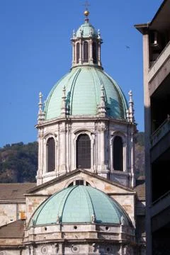 Como Cathedral on Lake Como Stock Photos