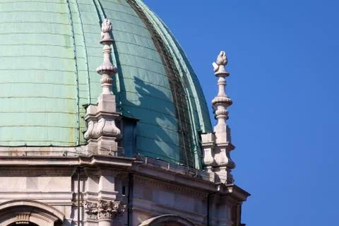 Como Cathedral on Lake Como Stock Photos