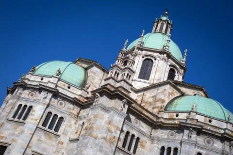 Como Cathedral on Lake Como Stock Photos
