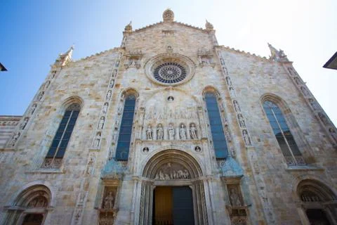 Como Cathedral on Lake Como Stock Photos