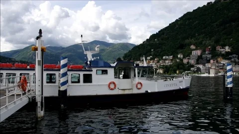 Como harbour Lake Como in Lombardy in Italy Stock Footage 99851739