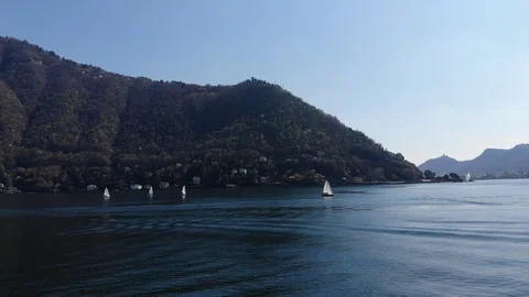 Como Lake, aerial view Stock Footage 114558806
