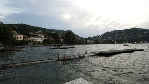 Como Lake quays Stock Footage 109543738