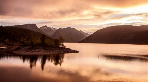 Como Lake Sunset Conner MT Stock Footage 52000660