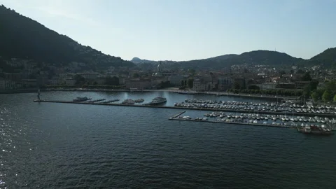 Como Port Aerial View Stock Footage 316587334