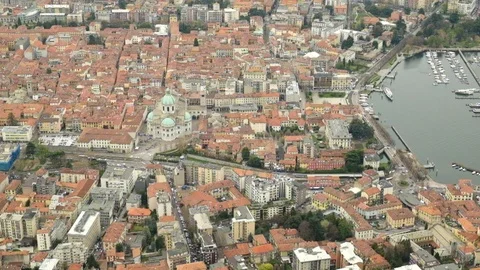 Como town from Brunate Stock Footage 88399923