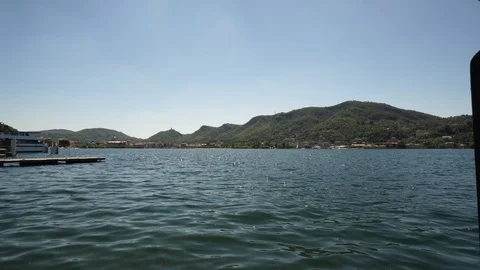 Como view from lake. Stock Footage 109805145
