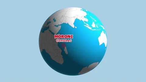 COMORAS MORONI ZOOM IN FROM SPACE Stock Footage 177468721