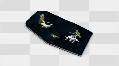 Comoros 3D Country Map Animation Transparent Alpha Stock Footage 278030950