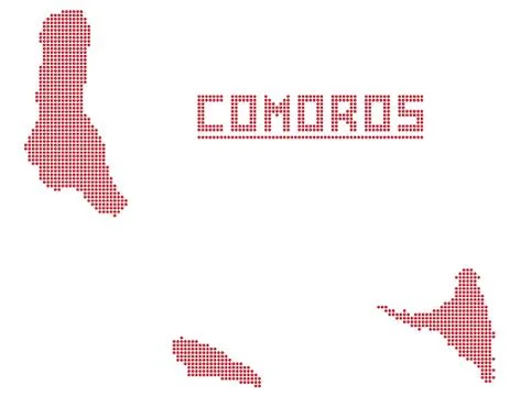Comoros Africa Dot Map Illustrazione stock
