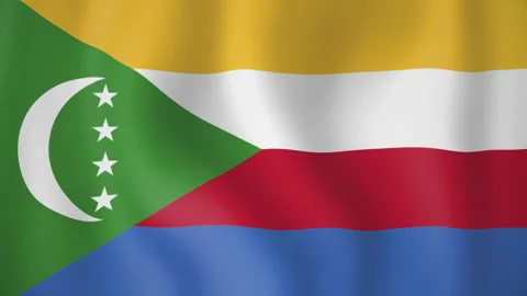 Comoros animated flag. Seamless loop. 4K Stock Footage 145434611